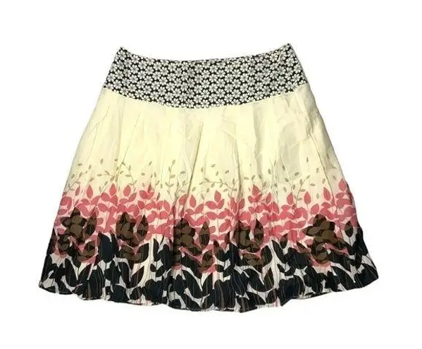 Apt. 9  mini circle skirt cotton abstract floral