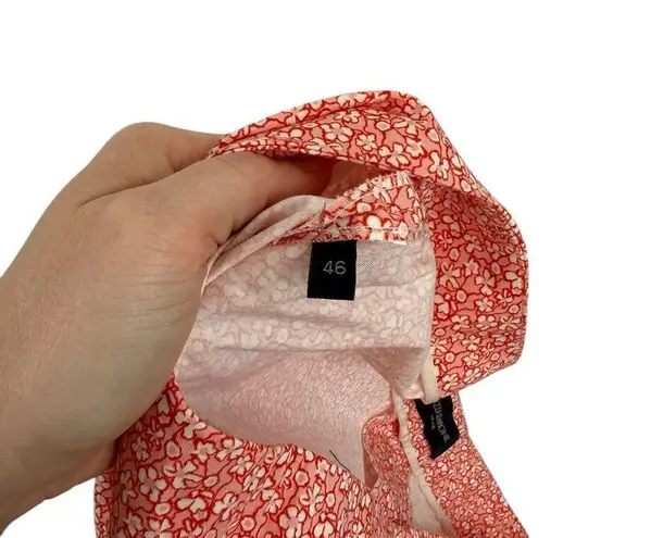 Piazza Sempione Audrey Pink Orange Floral Pants Preppy Office Womens 46 US 10