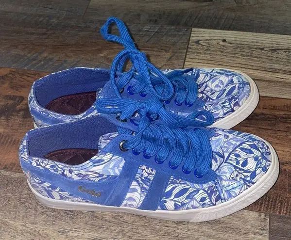 Gola x Liberty Quota Sneaker Royal Blue & White Floral Size 5