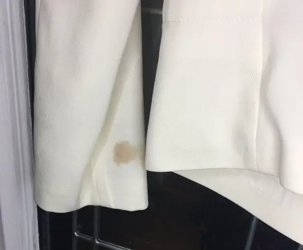 OVI Women Crepe Draped Open Front Collared Jacket Blazer White Size L