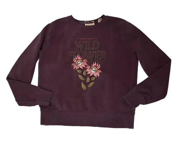 Scotch & Soda Maison Scotch Sweatshirt Floral Embroidery Womens Size Small