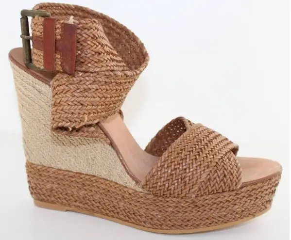 Maypol M & P Brown High Espadrille Wedge Heel 9.5M