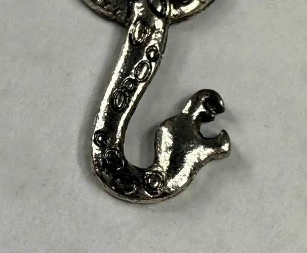 Snake Skull Pendant Charm for Necklace Silver Color Metal Goth