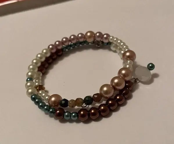 Women’s Stretchy Spiral Bracelet Faux Pearl Beaded / Rhinestone Multi Color