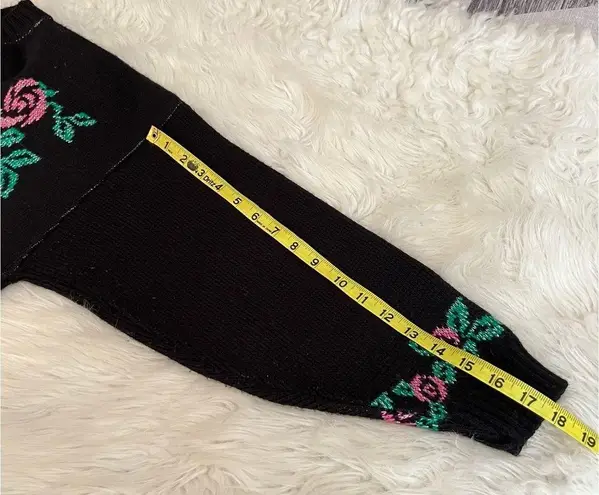 Vintage GFC New York Dark Floral Sweater Made in the USA No Size Tag Approx 1X