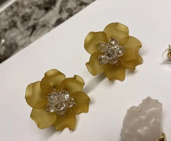 Lot Of 5 Costume Statement Earrings Pierced Dangle / Stud Mix