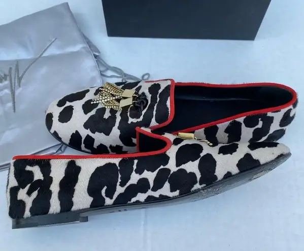 Giuseppe Zanotti Leopard Dalila Pony Hair Flats