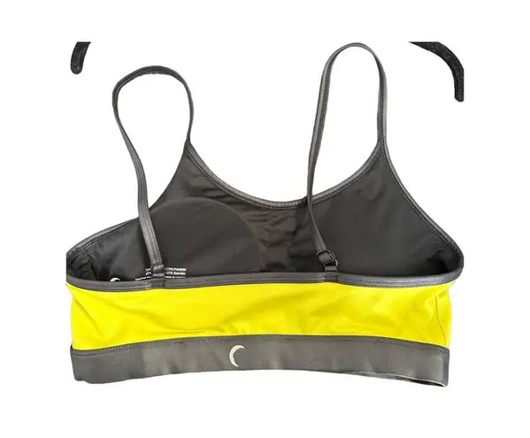 Zyia  Active Neon Yellow Black Activewear Sports Bra Women's Size Large L