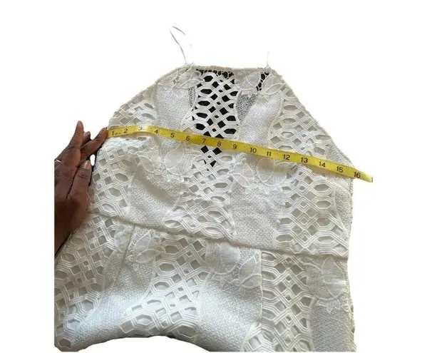 Endless Rose All Over Eyelet Mermaid Dress Floral Open Back V Neck Wedding NWT