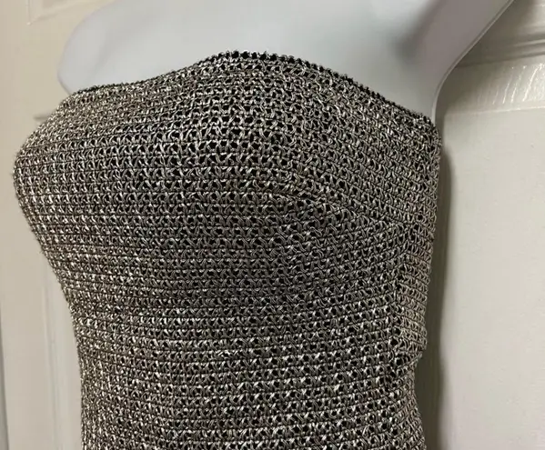 Wow Couture Silver Strapless Dress