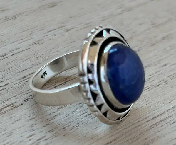 NEW Natural Blue Tanzanite 925 Sterling Silver Oval Ring Size 7