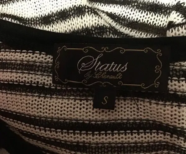 Chenault striped V Neck Beachy Sweater White