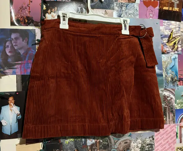 Forever 21 Corduroy Red Mini Skirt