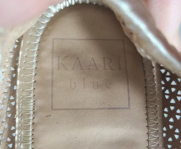 Kaari Blue EUC Carly Gold Perforated Ballet Flats Size 9M