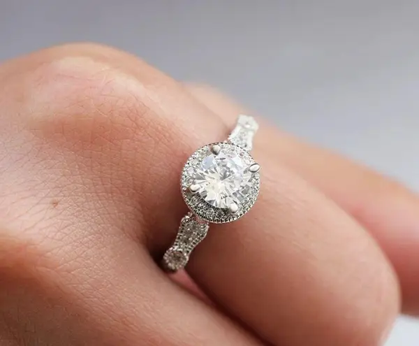 1930s Antique 2.30Ct White Round Cut Diamond Engagement Wedding Ring In S925 Silver
