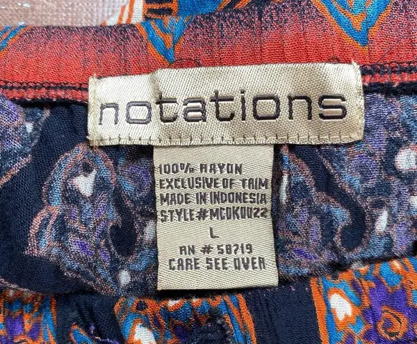 Notations Vtg 90s Y2k  Maxi Skirt southwestern boho hippie pencil straight size L