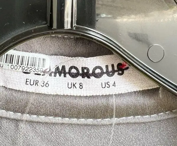 Glamorous gray silky oversized button down shirt size 4