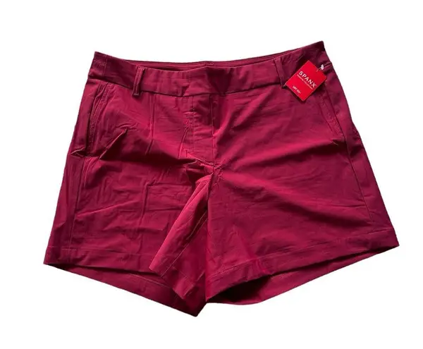 Spanx NWT SPANXSunshine Shorts, 6" COLOR: DARK CHERRY UPF 50+ - Image 8