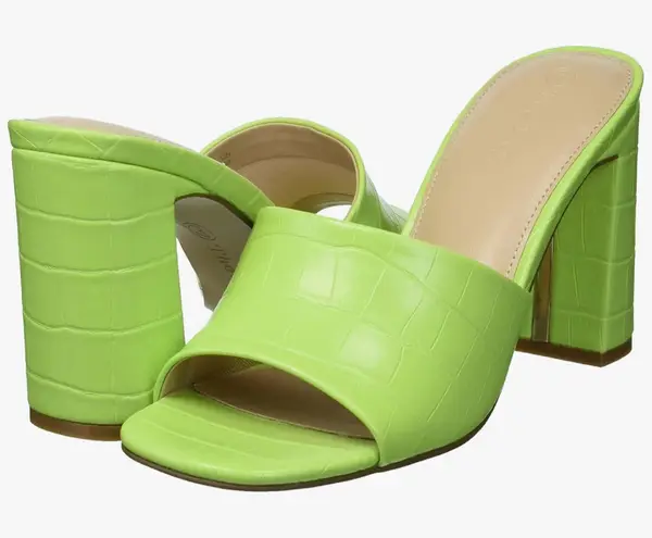 NWT The Drop Lime Green Pattie High Block