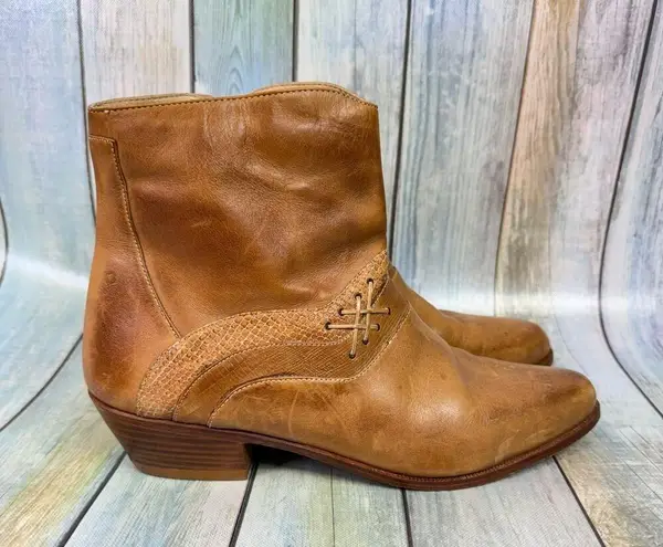 Bergama Vintage Brown Leather Low Cowboy Boots Women's Size 11 Brazil Bootie