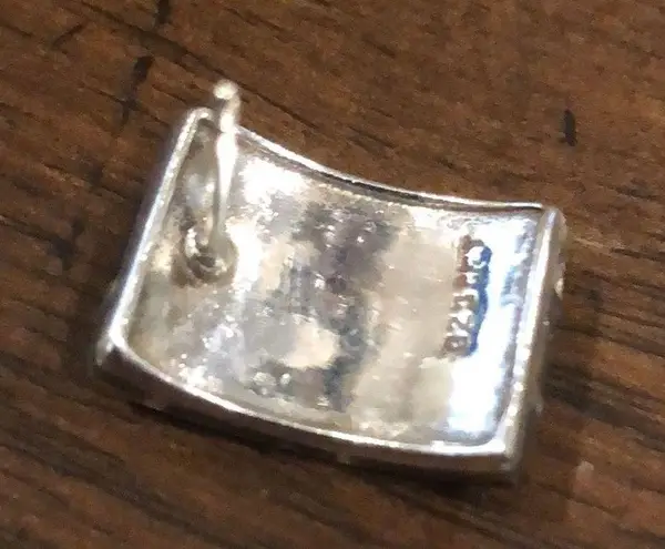 Sterling Silver Vintage Abalone Inlay Mosaic Earrings