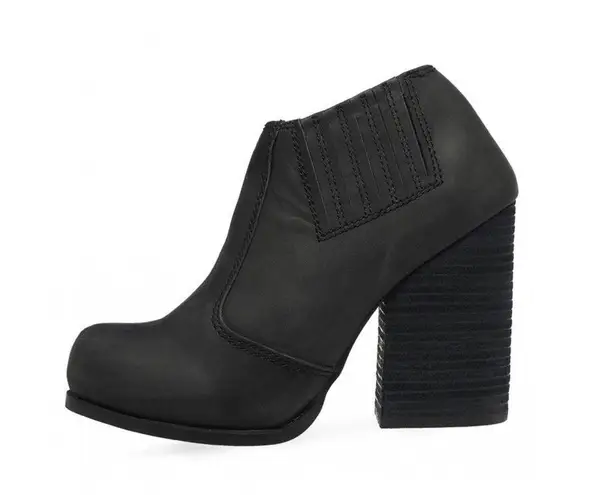 Jeffrey Campbell  • Yorktown ankle bootie black washed leather chunky platform - Image 3