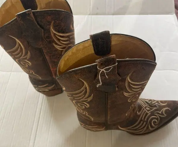 Circle G Women's Brown Leather Cowboy Boots. Size 7M