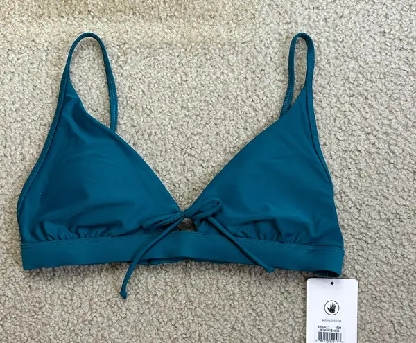 Body Glove NWT Smoothies Adalee Solid Triangle Bikini Top - Spark/Dark Teal - M