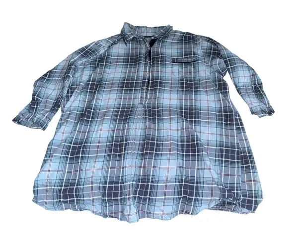 Lot of 2 Ambriele Women’s XL Lightweight Plaid Flannel Shirts Button Front READ