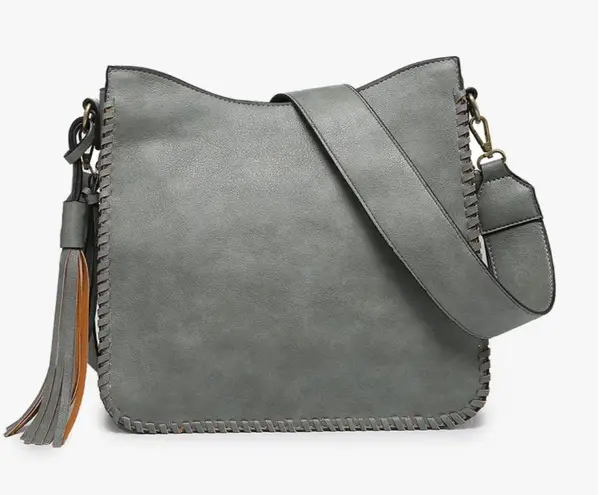 Jen & Co Nina Vegan Crossbody Purse in Olive Green