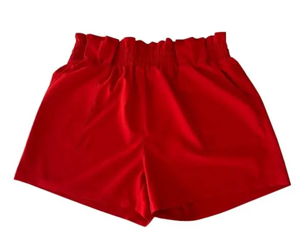 Grace Karin Red Paper Bag High Waisted Shorts