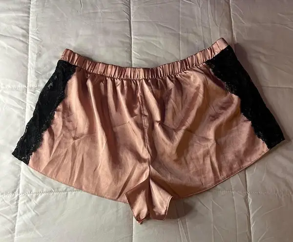 La Senza Pale Pink/Coral Lace Lounge Shorts