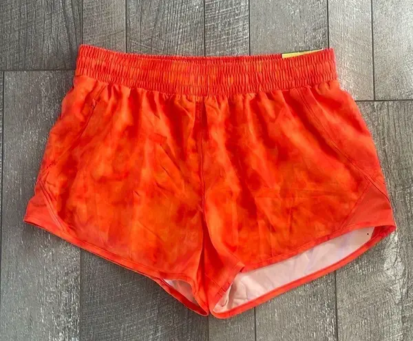 All In Motion Size Medium Orange Mid-Rise Run Athletic Activewear Shorts