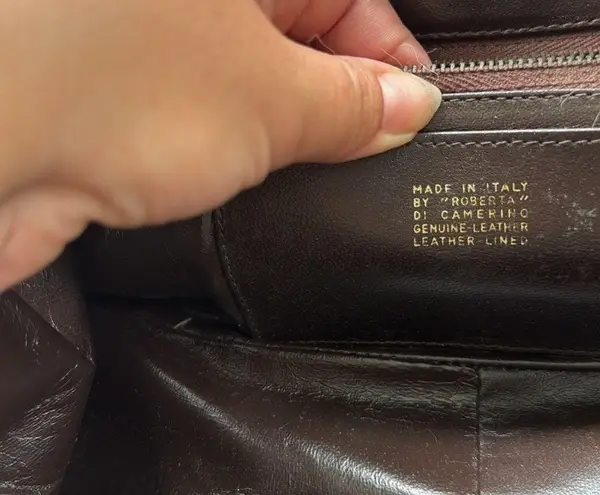 Vintage Roberta di Camerino Leather Doctor Handbag Black
