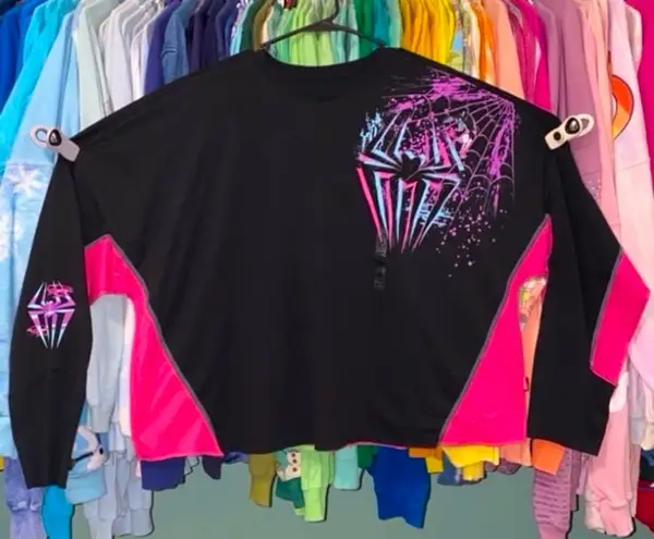 Disney  parks marvel spider Gwen jersey long sleeve shirt XL NWT thumbnail 1