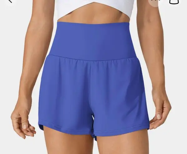 Halara NWT  Aster Blue Super High Waisted Hidden Pocket Yoga Shorts 2.5" -M   Brand new, size medium.