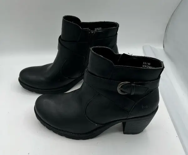 BOC Black Heeled Boots Sleek Minimalist Design Size 8.5