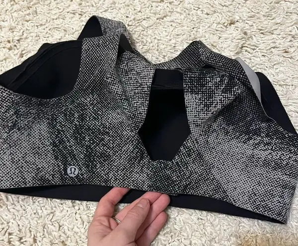 Lululemon  enlite bra pixel print ice grey black size 36DD