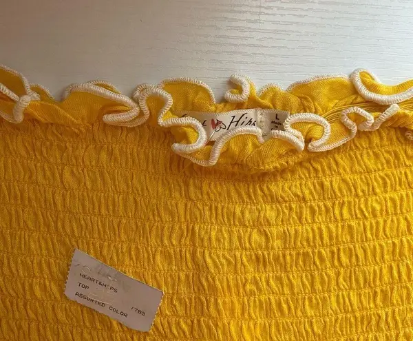 Yellow corduroy tube top Size L