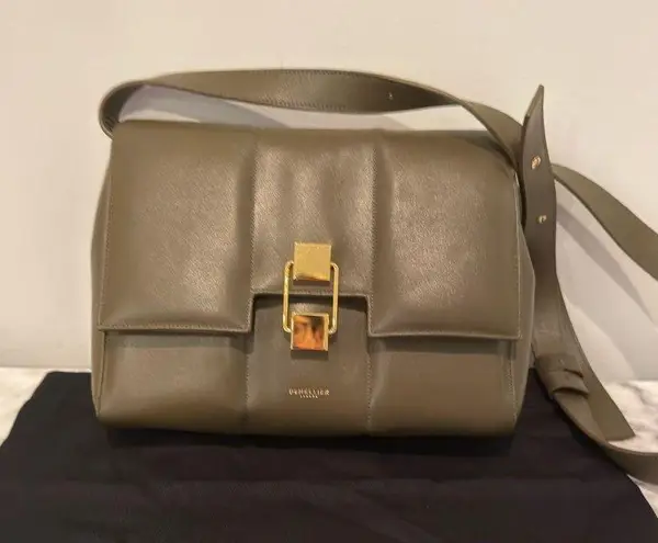 DeMellier Alexandria Leather Crossbody with Gold Accent