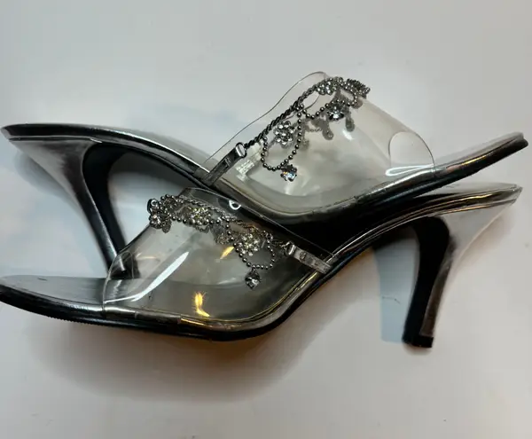 Rialto Clear Rhinestone Heels Size 8.5M