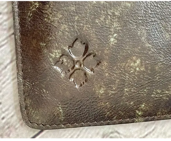 Patricia Nash Tooled Turquoise Leather Envelope Clutch