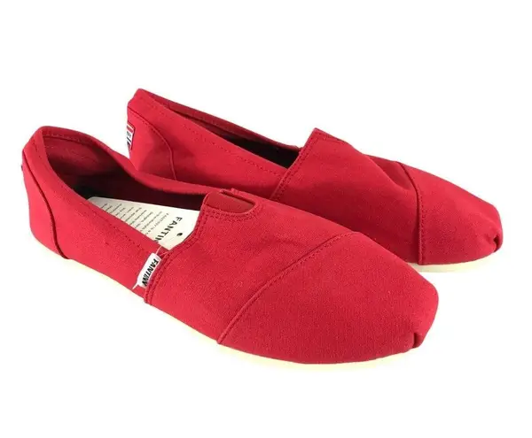 Fantiny Womens Espadrille Flats Slip On Canvas Red Size 42 US 10