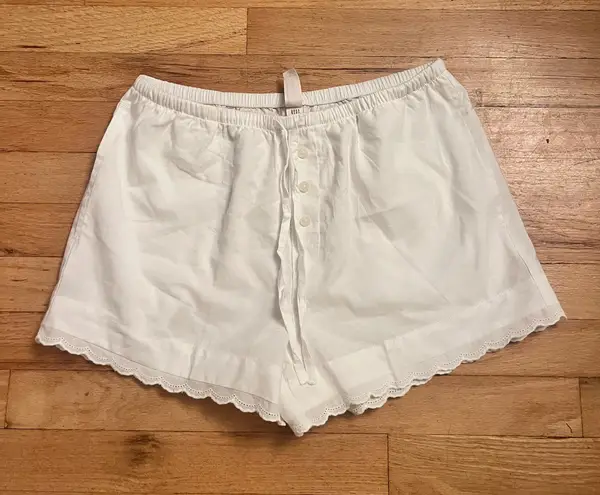 Target Auden NWOT white high waisted eyelet boxer shorts - Image 1