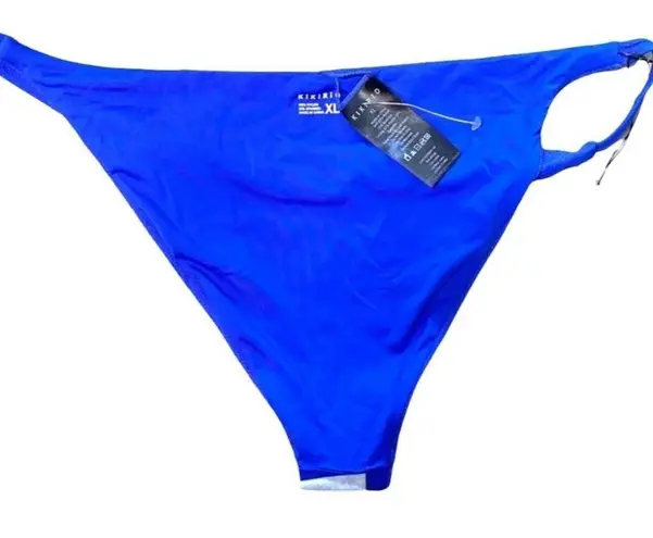 KIKI RIO Junior Side Tab Solid 18 Low Rise Cobalt Blue Bikini Bottoms Size undefined