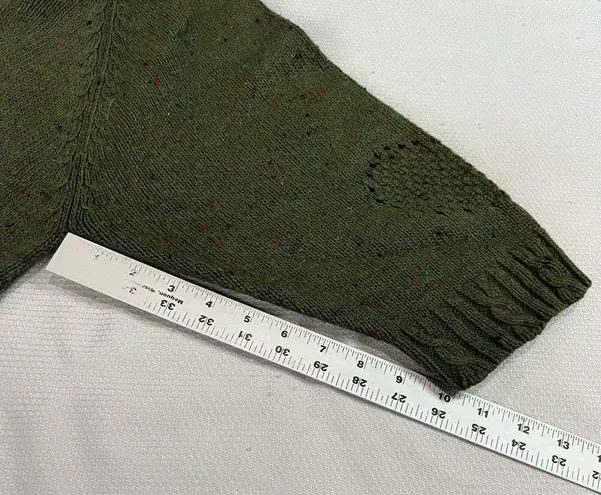 Stefano Vintage Green Speckled Heart Detail Sweater