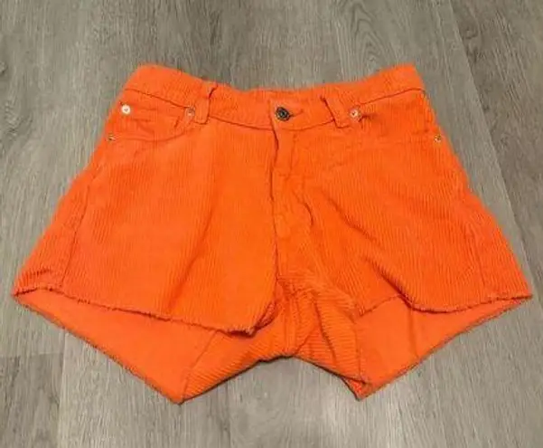 BDG Urban Outfitters Women's  Corduroy Orange Shorts Size 25 Boho Chic Classic