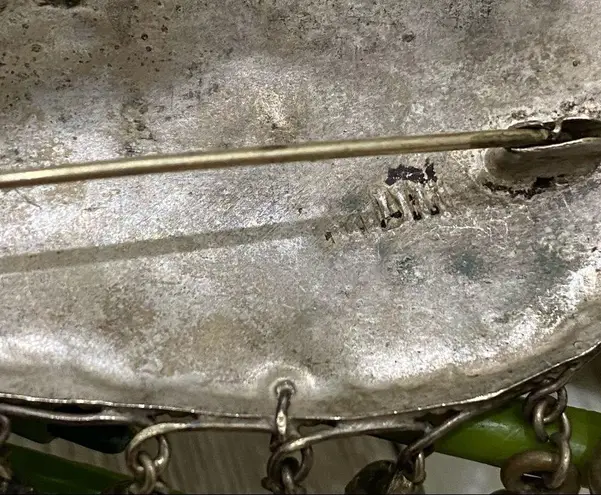 Vintage Bird Gemstones Cabochon Figural Brooch