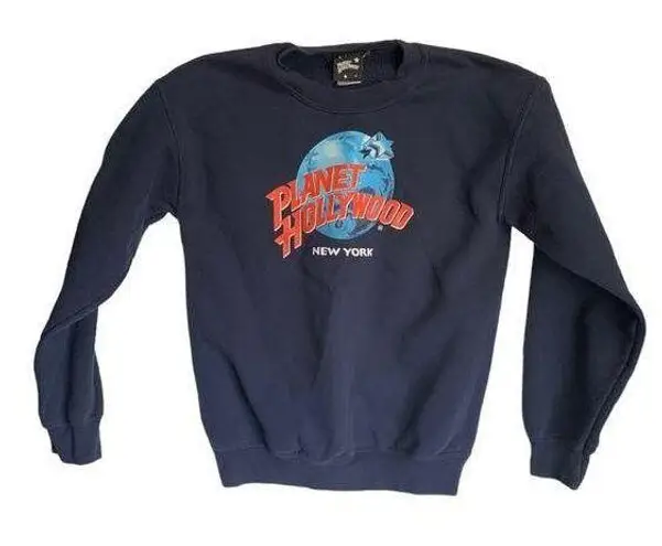 Planet Hollywood unisex size small new york crewneck sweatshirt blue world men
