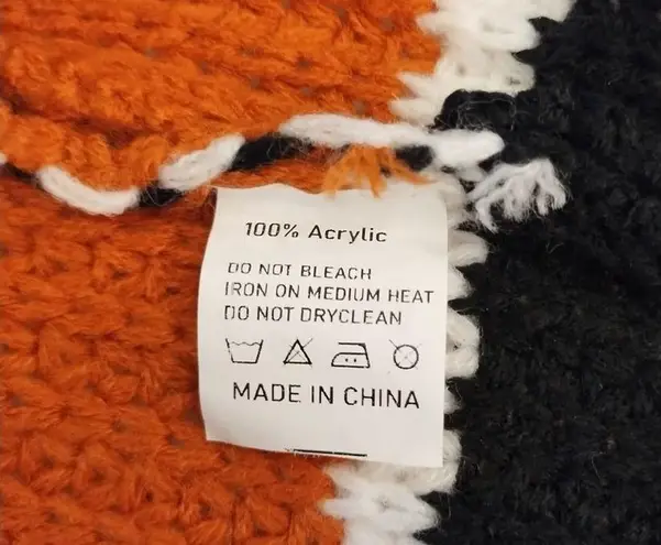 KIRUNDO Fall Winter Women’s Striped Color Block Short Sweater Long Sleeve Large